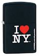 I Love New York Zippo Lighter - Black Matte - 24798 Zippo