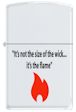 It's The Flame Zippo Lighter - White Matte - 811240 Zippo